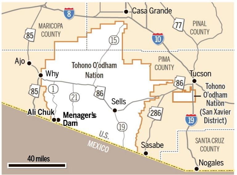 Menagers Dam map